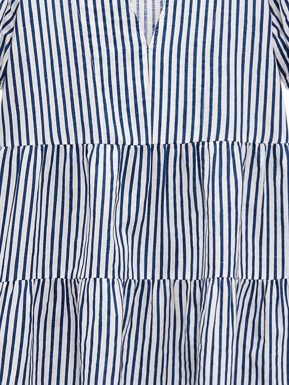 ZARA LINEN BLEND STRIPED DRESS - Picture 2 of 6